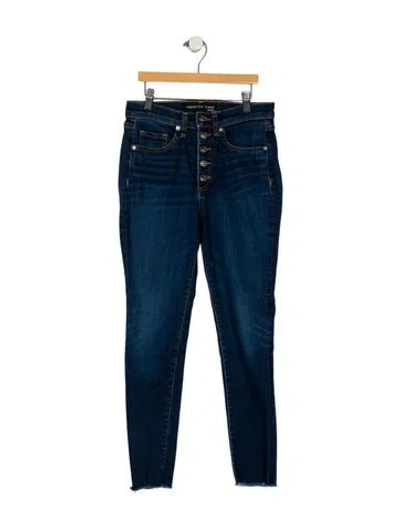 Pre-owned Veronica Beard Mid-rise Skinny Leg Jeans In Blue