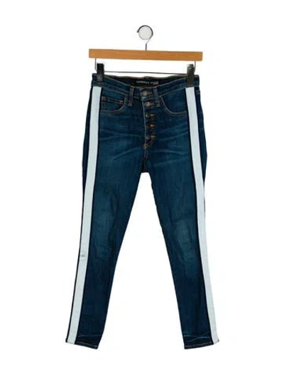 Pre-owned Veronica Beard Mid-rise Skinny Leg Jeans In Blue