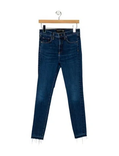 Pre-owned Veronica Beard Mid-rise Skinny Leg Jeans In Blue