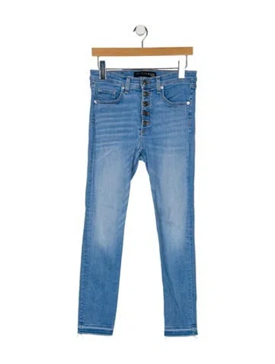 Pre-owned Veronica Beard Mid-rise Skinny Leg Jeans In Blue