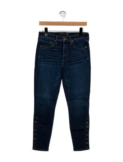 Pre-owned Veronica Beard Mid-rise Skinny Leg Jeans In Blue