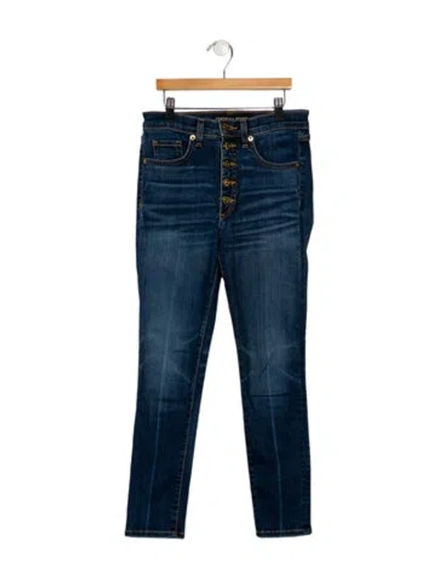 Pre-owned Veronica Beard Mid-rise Skinny Leg Jeans In Blue