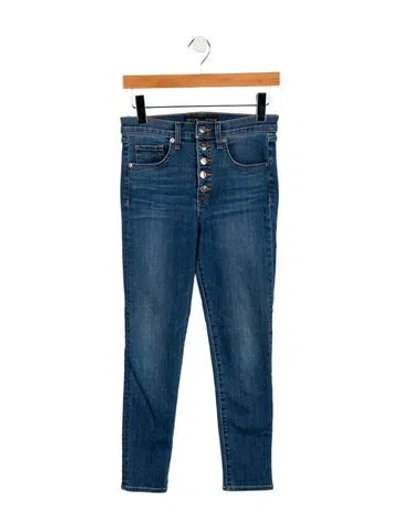 Pre-owned Veronica Beard Mid-rise Skinny Leg Jeans In Blue