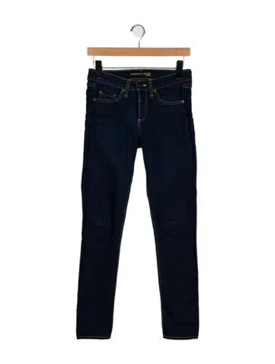 Pre-owned Veronica Beard Mid-rise Skinny Leg Jeans In Blue
