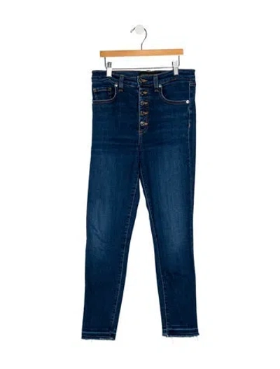 Pre-owned Veronica Beard Mid-rise Skinny Leg Jeans In Blue