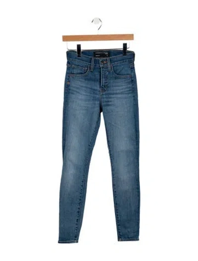 Pre-owned Veronica Beard Mid-rise Skinny Leg Jeans In Blue