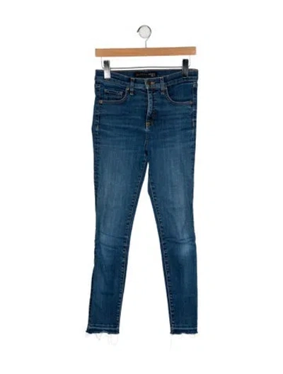 Pre-owned Veronica Beard Mid-rise Skinny Leg Jeans In Blue