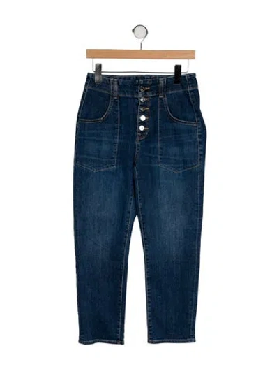 Pre-owned Veronica Beard Mid-rise Skinny Leg Jeans In Blue