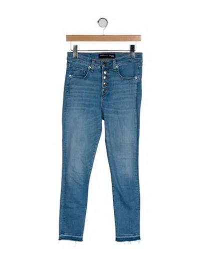 Pre-owned Veronica Beard Mid-rise Skinny Leg Jeans In Blue