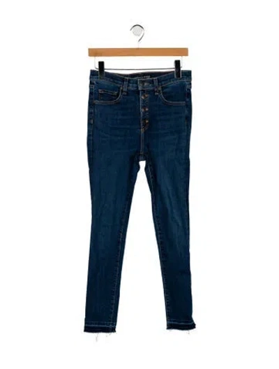 Pre-owned Veronica Beard Mid-rise Skinny Leg Jeans In Blue