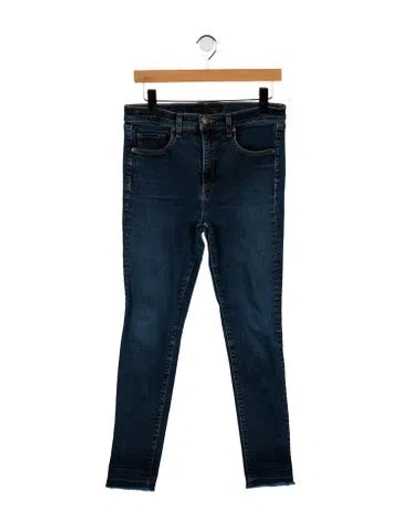 Pre-owned Veronica Beard Mid-rise Skinny Leg Jeans In Blue