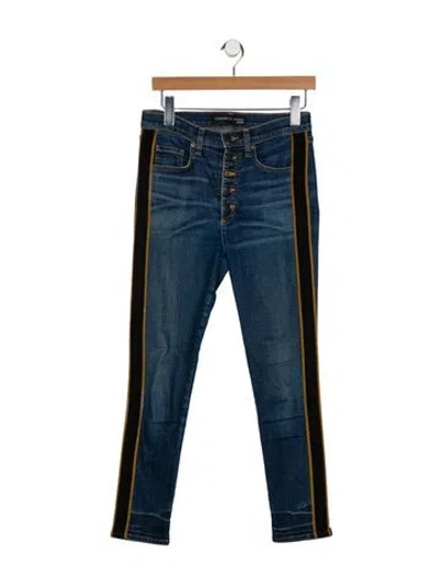 Pre-owned Veronica Beard Mid-rise Skinny Leg Jeans In Blue