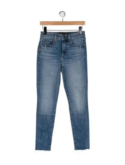 Pre-owned Veronica Beard Mid-rise Skinny Leg Jeans In Blue