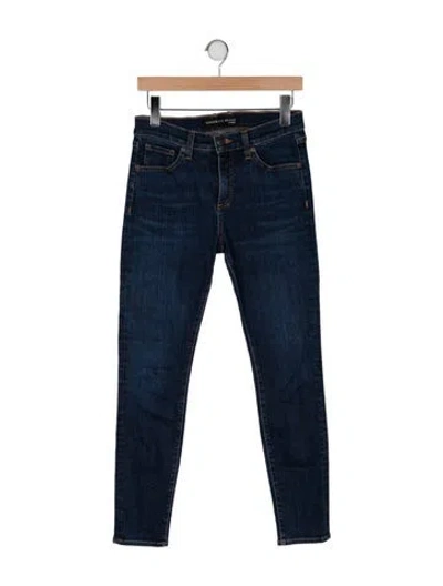 Pre-owned Veronica Beard Mid-rise Skinny Leg Jeans In Blue