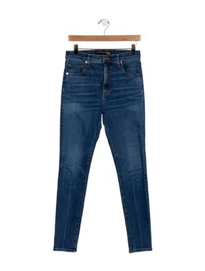 Pre-owned Veronica Beard Mid-rise Skinny Leg Jeans In Blue