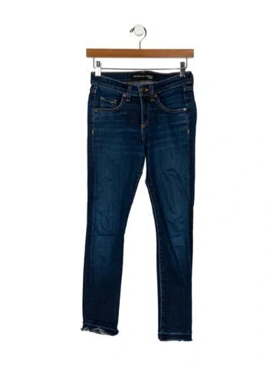 Pre-owned Veronica Beard Mid-rise Skinny Leg Jeans In Blue