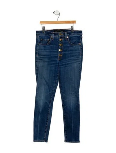 Pre-owned Veronica Beard Mid-rise Skinny Leg Jeans In Blue