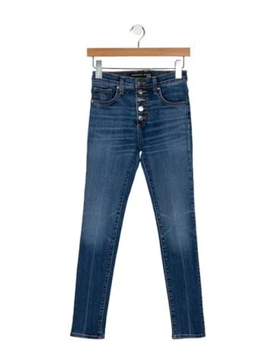 Pre-owned Veronica Beard Mid-rise Skinny Leg Jeans In Blue