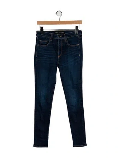 Pre-owned Veronica Beard Mid-rise Skinny Leg Jeans In Blue