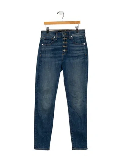 Pre-owned Veronica Beard Mid-rise Skinny Leg Jeans In Blue