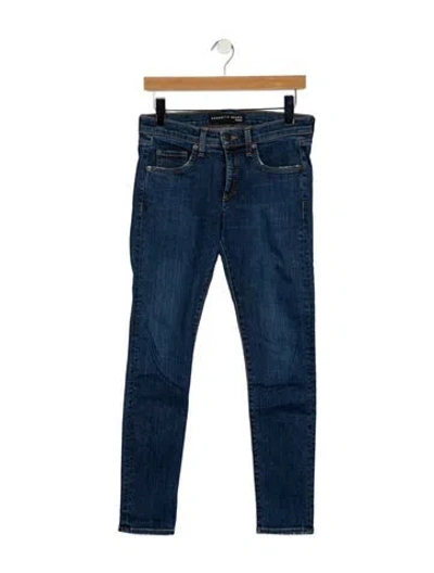 Pre-owned Veronica Beard Mid-rise Skinny Leg Jeans In Blue