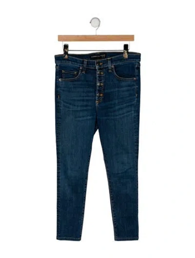 Pre-owned Veronica Beard Mid-rise Skinny Leg Jeans In Blue