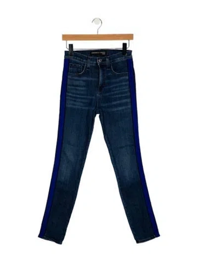 Pre-owned Veronica Beard Mid-rise Skinny Leg Jeans In Blue