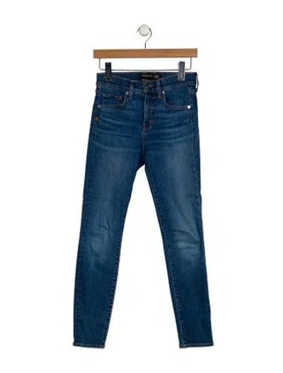 Pre-owned Veronica Beard Mid-rise Skinny Leg Jeans In Blue