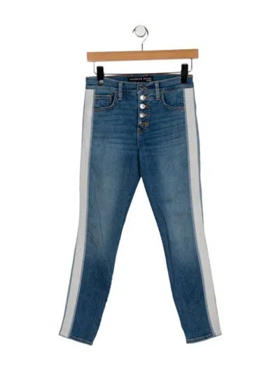 Pre-owned Veronica Beard Mid-rise Skinny Leg Jeans In Blue