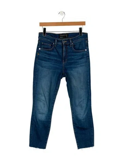 Pre-owned Veronica Beard Mid-rise Skinny Leg Jeans In Blue