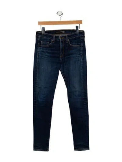Pre-owned Veronica Beard Mid-rise Skinny Leg Jeans In Blue