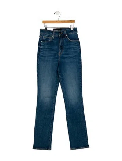 Pre-owned Veronica Beard Mid-rise Skinny Leg Jeans In Blue