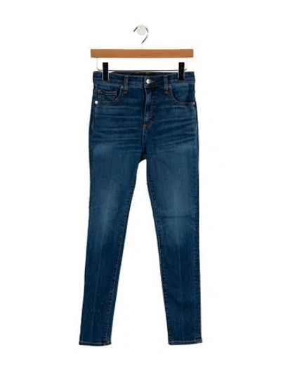Pre-owned Veronica Beard Mid-rise Skinny Leg Jeans In Blue