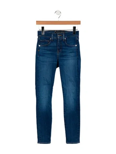 Pre-owned Veronica Beard Mid-rise Skinny Leg Jeans In Blue