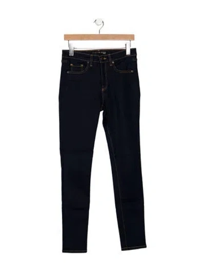 Pre-owned Veronica Beard Mid-rise Skinny Leg Jeans In Blue