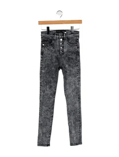 Pre-owned Veronica Beard Mid-rise Skinny Leg Jeans In Gray