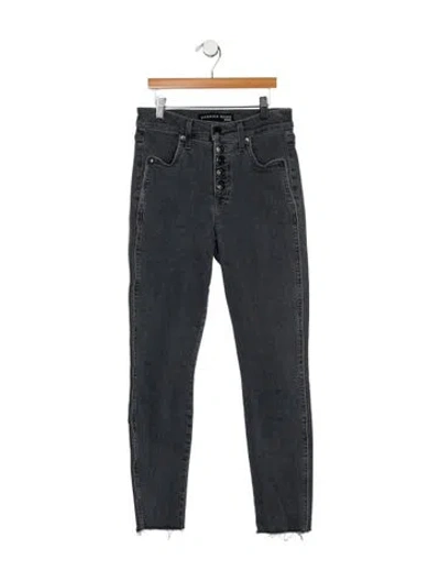 Pre-owned Veronica Beard Mid-rise Skinny Leg Jeans In Gray