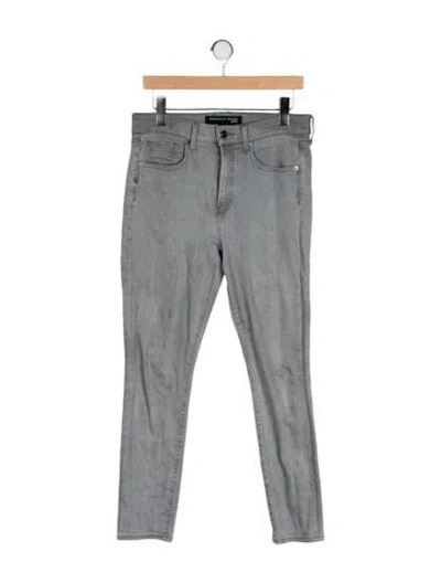 Pre-owned Veronica Beard Mid-rise Skinny Leg Jeans In Gray