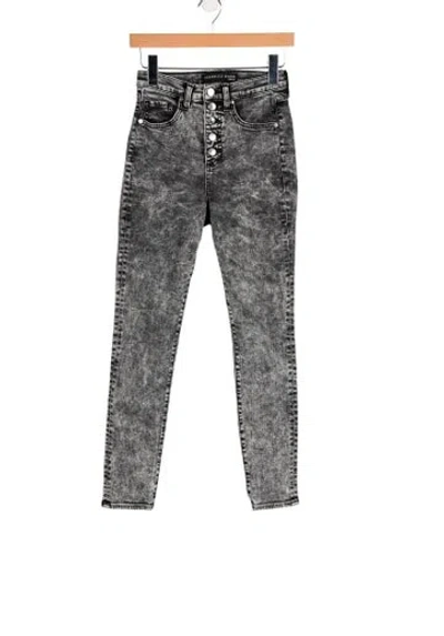 Pre-owned Veronica Beard Mid-rise Skinny Leg Jeans In Gray