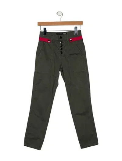 Pre-owned Veronica Beard Mid-rise Skinny Leg Jeans In Green