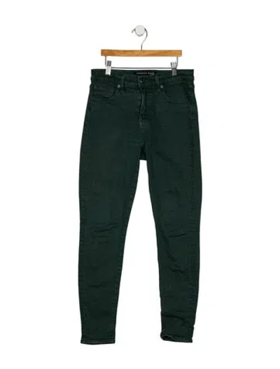 Pre-owned Veronica Beard Mid-rise Skinny Leg Jeans In Green