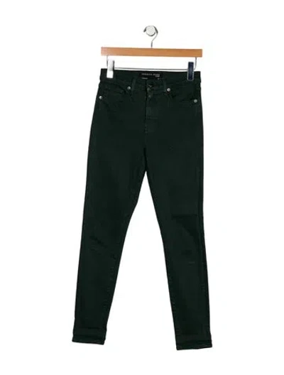 Pre-owned Veronica Beard Mid-rise Skinny Leg Jeans In Green