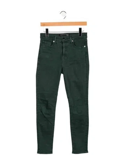 Pre-owned Veronica Beard Mid-rise Skinny Leg Jeans In Green