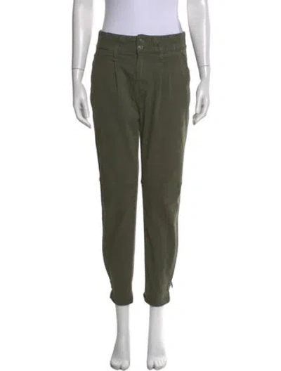 Pre-owned Veronica Beard Mid-rise Skinny Leg Jeans In Green