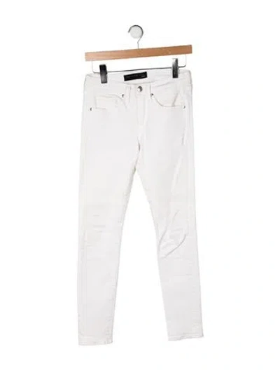 Pre-owned Veronica Beard Mid-rise Skinny Leg Jeans In Neutral