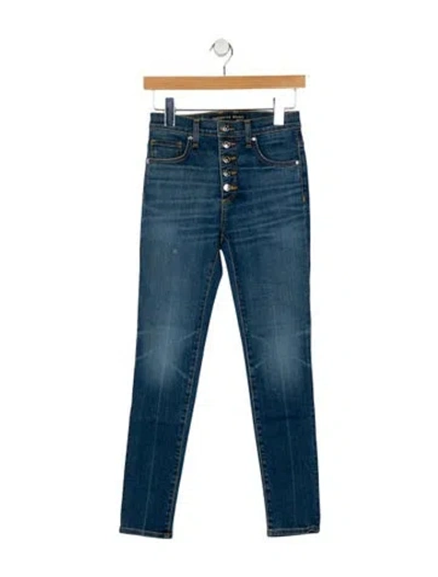 Pre-owned Veronica Beard Mid-rise Skinny Leg Jeans W/ Tags In Blue