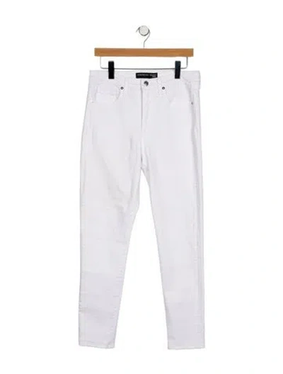 Pre-owned Veronica Beard Mid-rise Skinny Leg Jeans In White