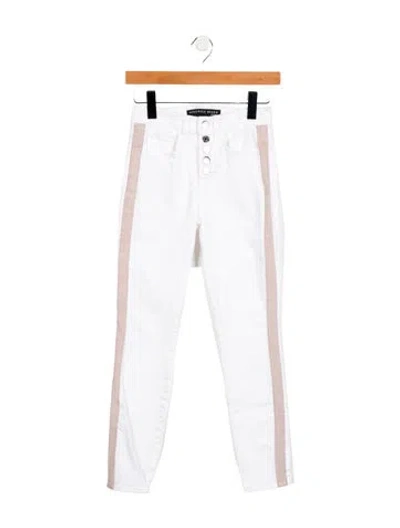 Pre-owned Veronica Beard Mid-rise Skinny Leg Jeans In White