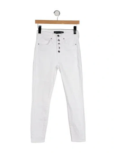 Pre-owned Veronica Beard Mid-rise Skinny Leg Jeans In White