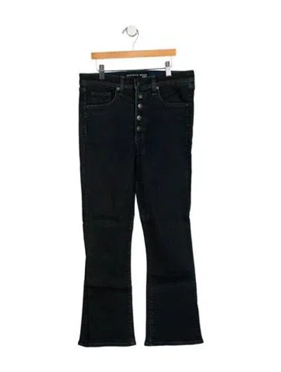 Pre-owned Veronica Beard Mid-rise Straight Leg Jeans In Black
